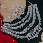Load image into Gallery viewer, Babita 4 Layer Statement Necklace With Earring And Mangtika
