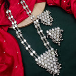 Load image into Gallery viewer, Mirror Long Necklace With Earrings