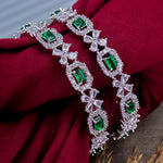 Load image into Gallery viewer, Yashvi AD Bangles-Dark Green