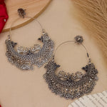 Load image into Gallery viewer, Anushka Oxidised Chandbali - Black