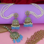 Load image into Gallery viewer, Yema Reverse AD Jhumka With Kaanchain & Teeka