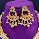 Load image into Gallery viewer, Kavya Copper Ethnic Pearl Choker With Earrings