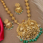 Load image into Gallery viewer, Lakshmi Long Mala Set (Brass Quality)