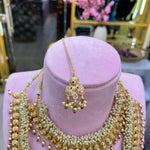 Load image into Gallery viewer, Sonu Maharashtrian Semi Bridal Necklace (2 Necklace, Earrings Maangteeka)