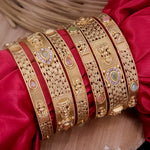 Load image into Gallery viewer, Subhashree Rajwadi Copper Bangles (6 Bangles)