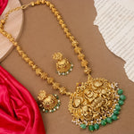 Load image into Gallery viewer, Lakshmi Long Mala Set (Brass Quality)
