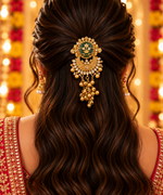 Load image into Gallery viewer, Saraswati Heritage Hair brooch With Ghungroo Latakan