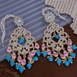 Load image into Gallery viewer, Suvarna Meenakari Chandbali with Kanchain