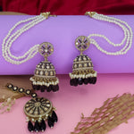 Load image into Gallery viewer, Yema Reverse AD Jhumka With Kaanchain & Teeka