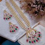 Load image into Gallery viewer, Tanuja Premium Brass Long Ethnic Necklace