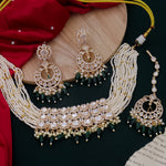 Load image into Gallery viewer, Moissante Moti Set With Earrings And Statement Mangtika
