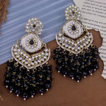 Load image into Gallery viewer, Saba Chandbali With Crystal Latkans