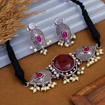 Load image into Gallery viewer, Vanshi Brass Choker With Earrings