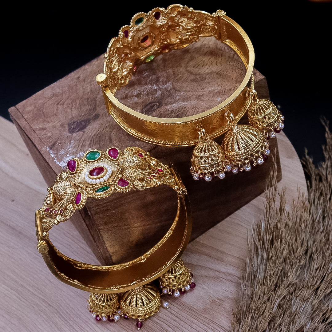 Churina Copper Kada With Ghungro  Latakan