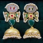 Load image into Gallery viewer, Golden Statement Brass Jhumka