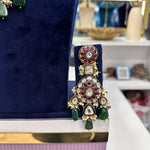 Load image into Gallery viewer, Rakhee Semi Bridal Kundan Polki Necklace