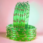 Load image into Gallery viewer, Colourful Raindrop Glass Bangles - 12 Bangles