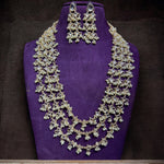 Load image into Gallery viewer, 3 Layer Long Kundan Rani Haar With Earrings