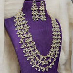 Load image into Gallery viewer, 3 Layer Long Kundan Rani Haar With Earrings