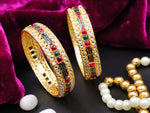 Load image into Gallery viewer, Indira Kundan Bangles (1 Pair)