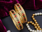 Load image into Gallery viewer, Indira Kundan Bangles (1 Pair)