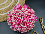 Load image into Gallery viewer, Pink Flower Hair Bun BIG