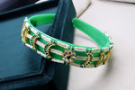 Load image into Gallery viewer, Green Kundan Hair Band