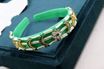 Load image into Gallery viewer, Green Kundan Hair Band