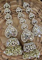 Load image into Gallery viewer, Jalsa Long Jhumka With Kaan Chain and Teeka