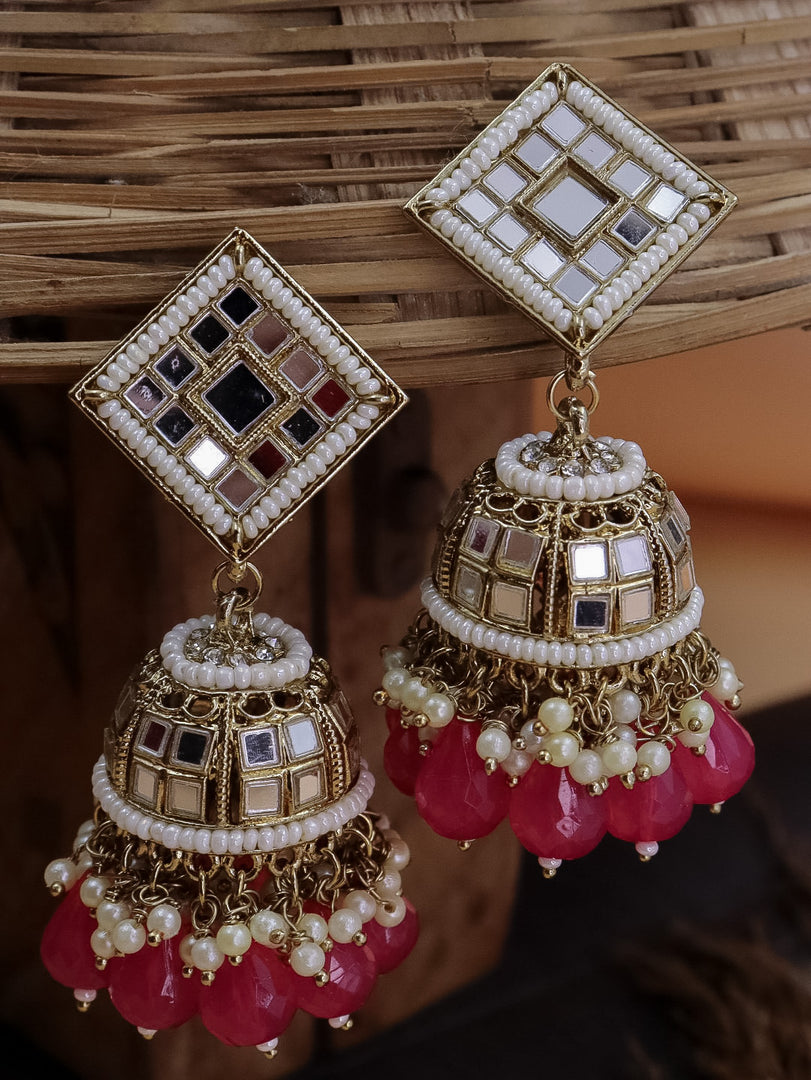 Debora Mirror Ethnic Jhumkis