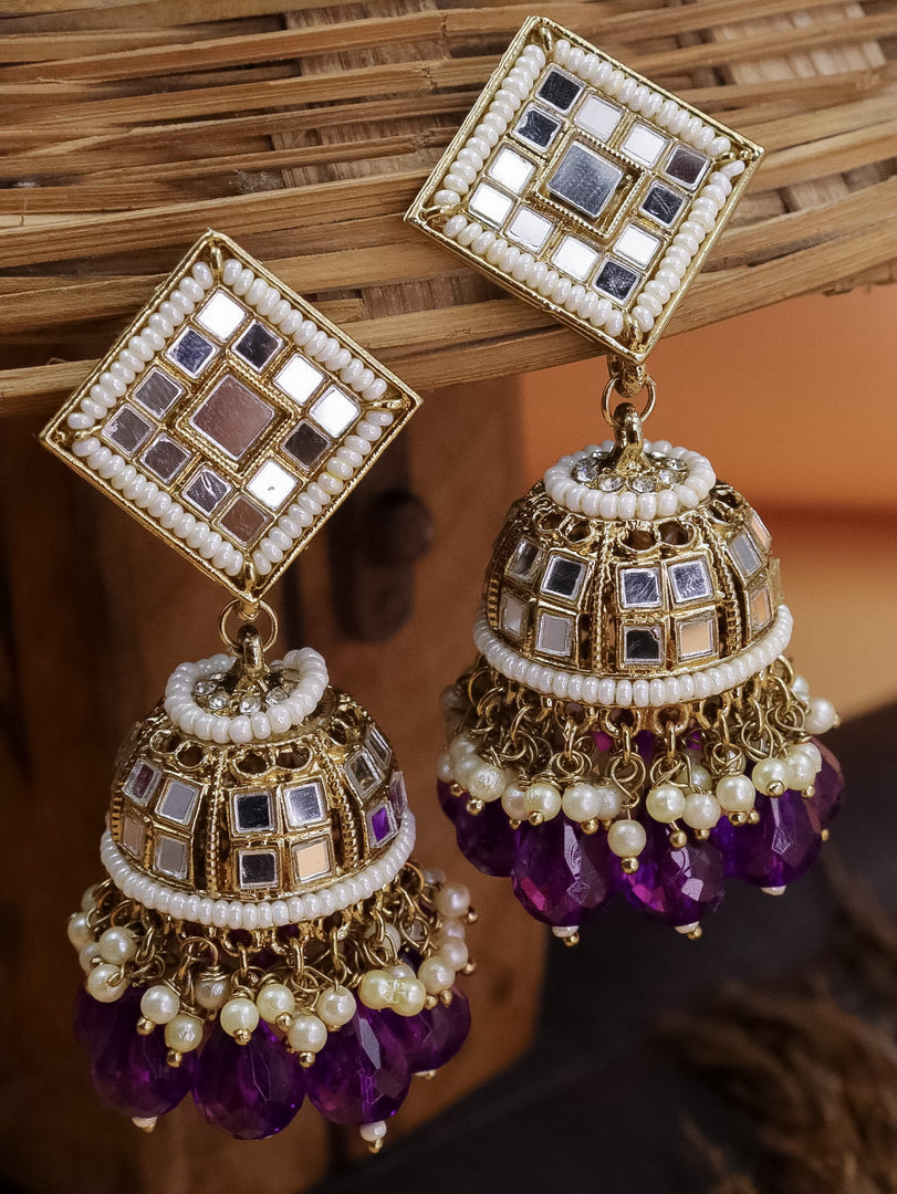 Debora Mirror Ethnic Jhumkis