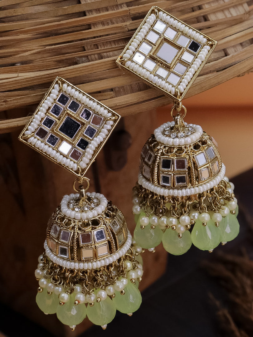 Debora Mirror Ethnic Jhumkis