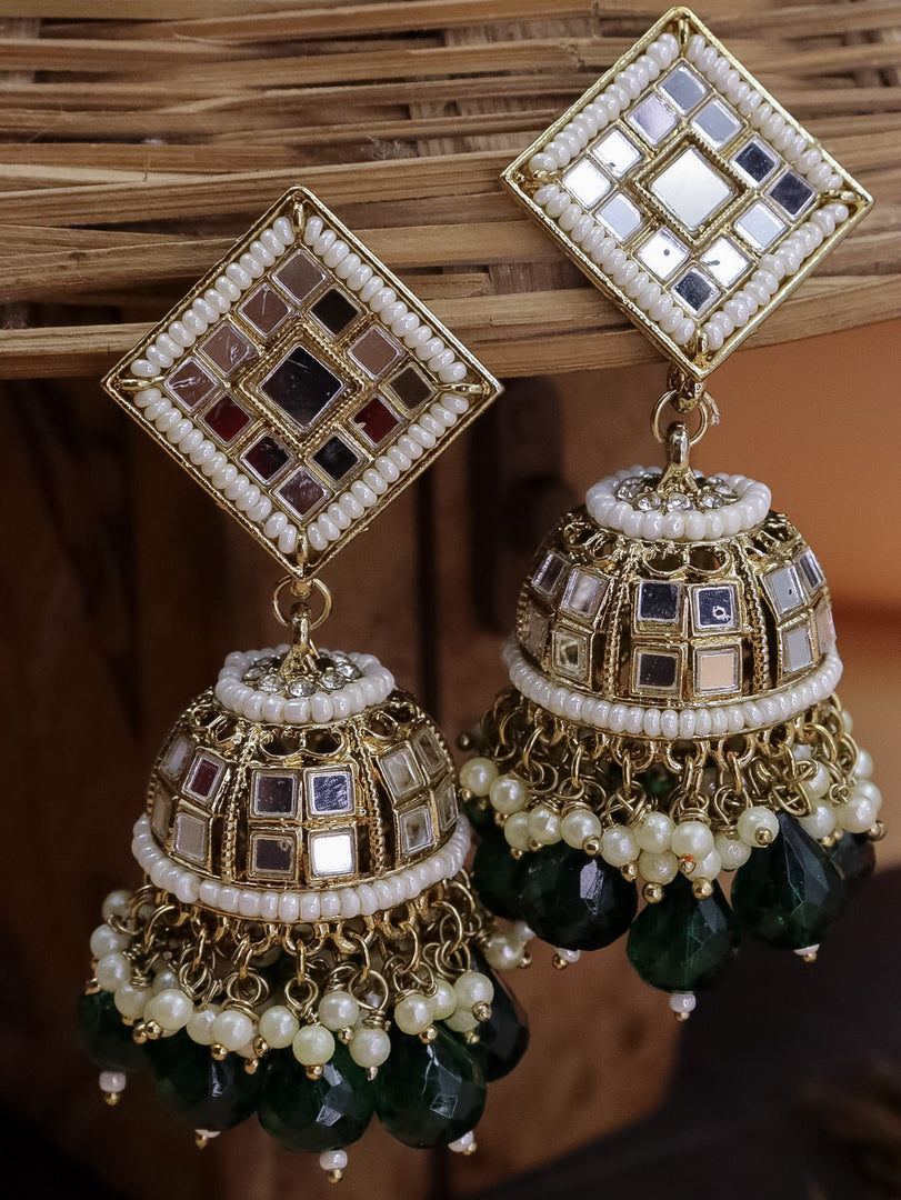Debora Mirror Ethnic Jhumkis