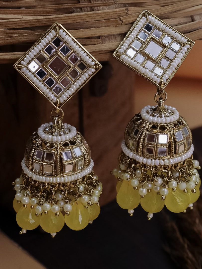 Debora Mirror Ethnic Jhumkis