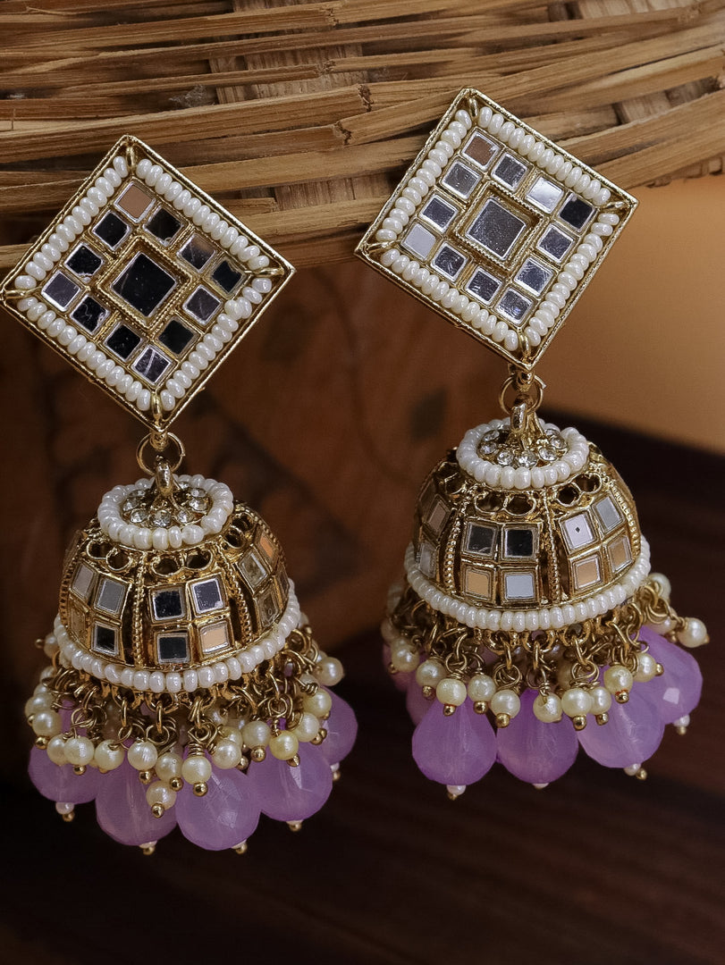 Debora Mirror Ethnic Jhumkis
