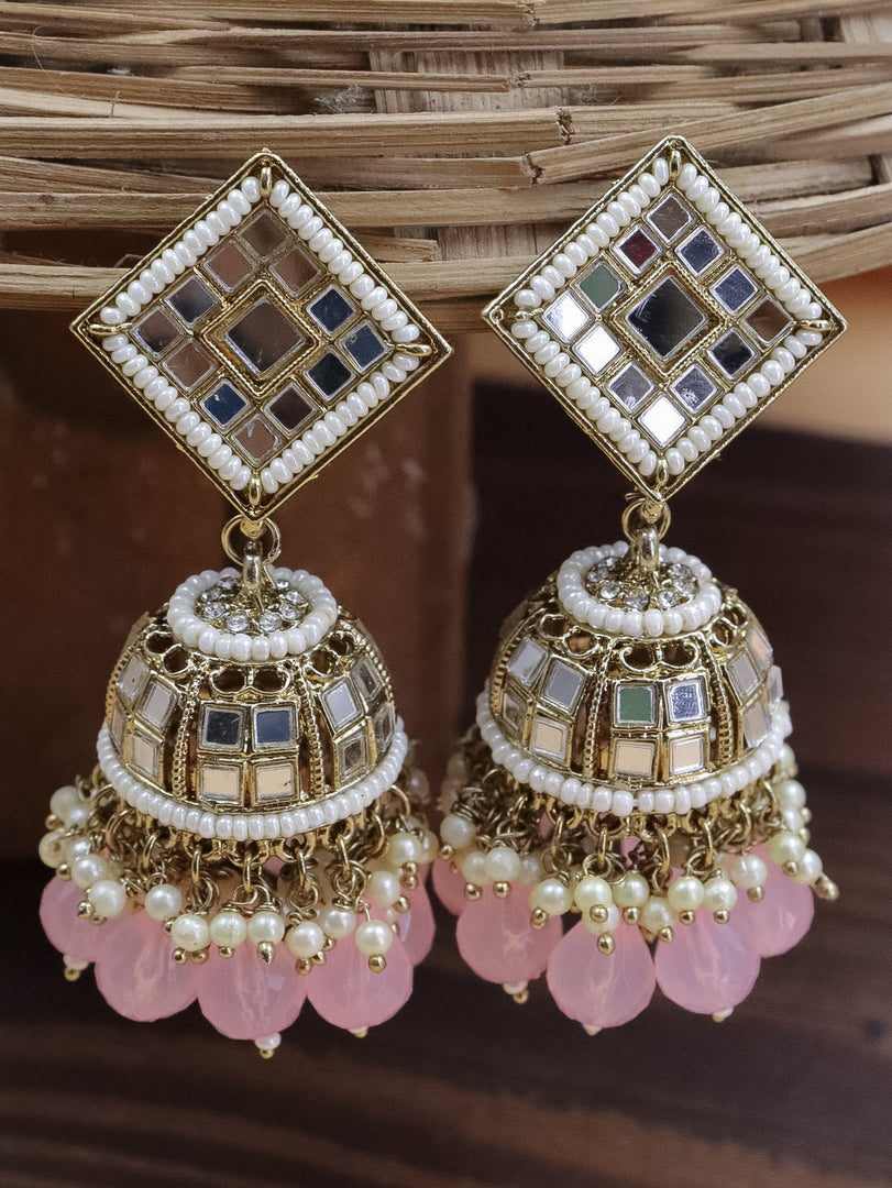 Debora Mirror Ethnic Jhumkis