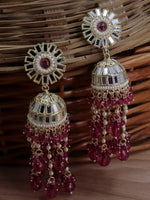 Load image into Gallery viewer, Divyakshi Mirror Jhumka With Glass Beads