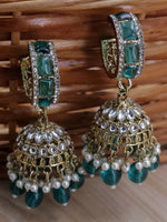 Load image into Gallery viewer, Hinal Kundan Hoop Jhumka