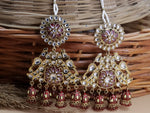 Load image into Gallery viewer, Nancy Meenakari 4 Jhumki Earrings With Kaanchain