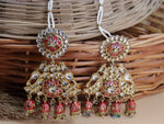 Load image into Gallery viewer, Nancy Meenakari 4 Jhumki Earrings With Kaanchain