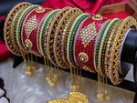 Load image into Gallery viewer, Pankhuri Latkan Patla Bangles Set