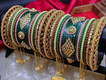 Load image into Gallery viewer, Pankhuri Latkan Patla Bangles Set
