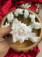 Load image into Gallery viewer, White Rose Hair Pin (1 Pin)