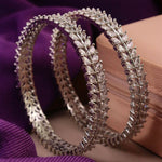 Load image into Gallery viewer, Naina Silver AD Bangles