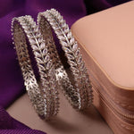 Load image into Gallery viewer, Naina Silver AD Bangles