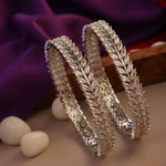 Load image into Gallery viewer, Naina Silver AD Bangles