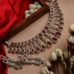 Load image into Gallery viewer, Tanvi AD Choker Set With Mangtika - Ruby