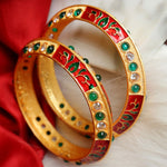 Load image into Gallery viewer, Hiral Rajwadi Bangles - Red