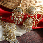 Load image into Gallery viewer, Manveen Mirror Jhumka With Teeka