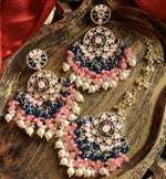 Load image into Gallery viewer, Aparna Colourful Chandbali With Teeka